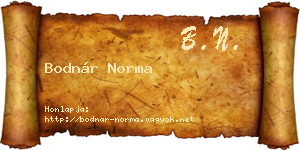 Bodnár Norma névjegykártya